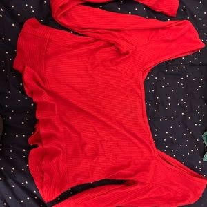 Forever 21 red square neck crop